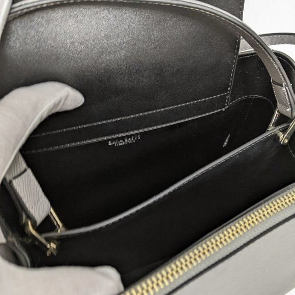 Zara Basic Collection Gray Handbag Crossbody Adjustable Button Closure Pocket - Picture 7 of 16